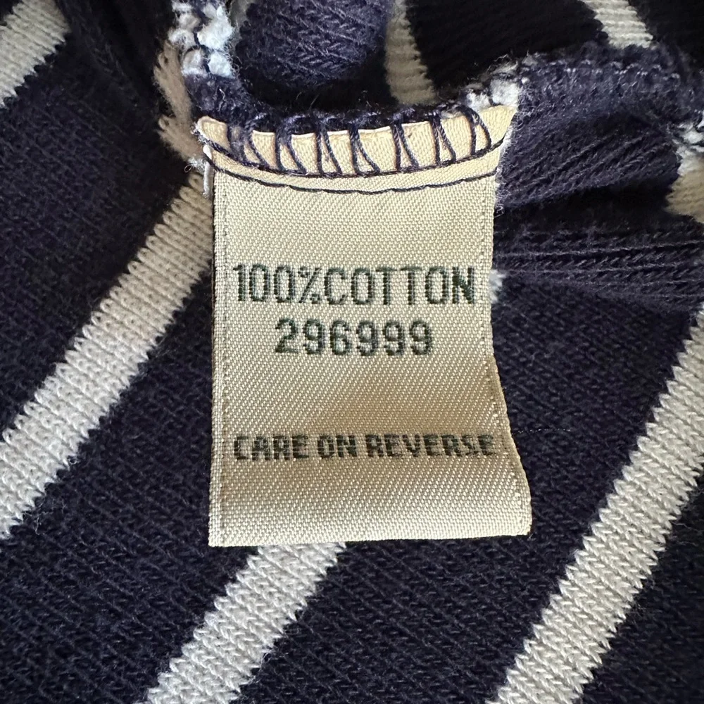 L.L. Bean Navy and White Striped Long Sleeve Top - Picture 5 of 7